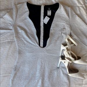 White open chest formal dress